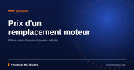 Bloc moteur déposé en atelier pour estimation du prix de remplacement