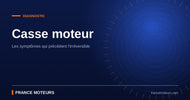 Bloc moteur ouvert en atelier après une casse moteur pour évaluation des dégâts