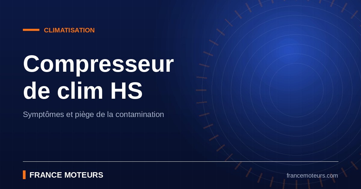 Compresseur de climatisation automobile déposé pour contrôle de son embrayage électromagnétique