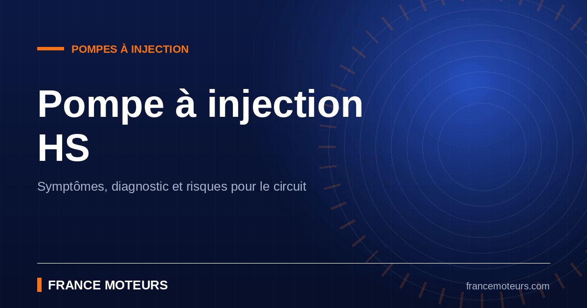 Pompe à injection haute pression déposée pour diagnostic sur moteur diesel