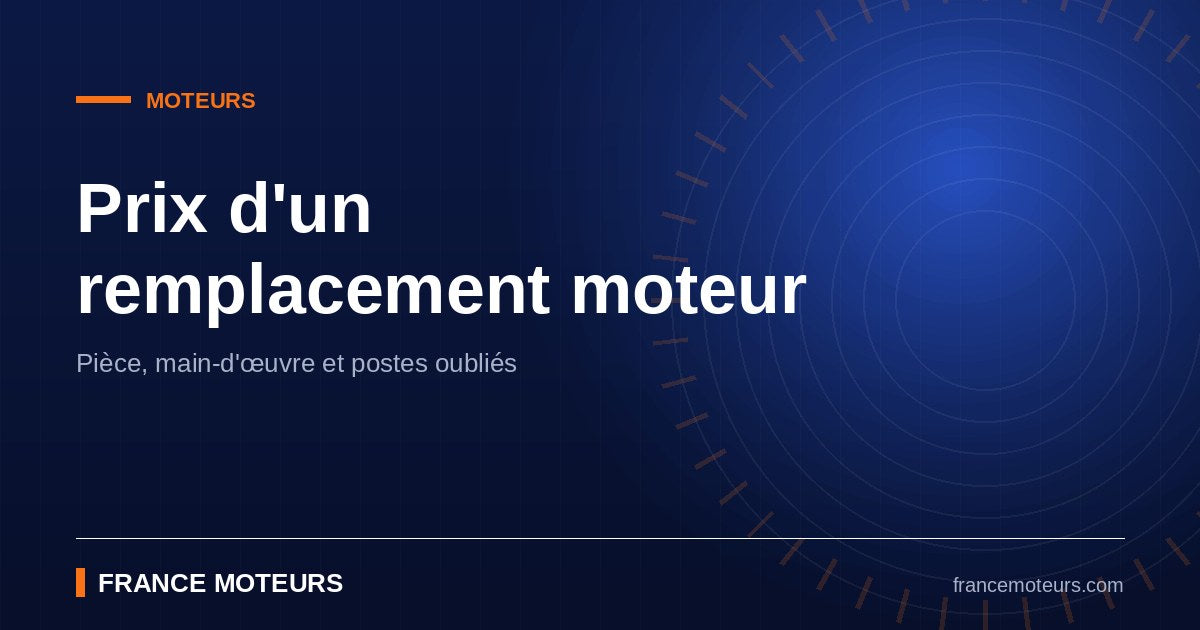 Bloc moteur déposé en atelier pour estimation du prix de remplacement